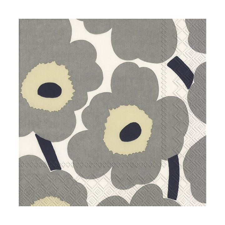 Unikko napkins 33x33 cm 20-pack, Gray-white Marimekko