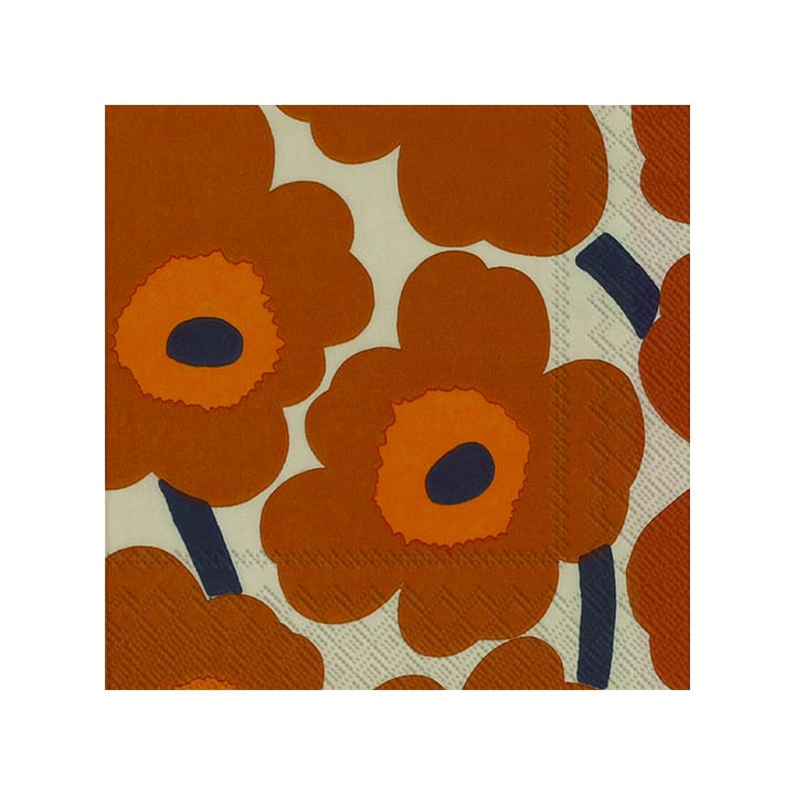 Unikko napkins 33x33 cm 20-pack - terracotta - Marimekko