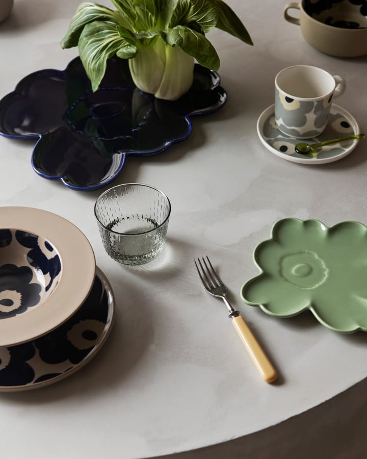 Unikko plate Ø13.5 cm - White-light grey-sand-dark blue - Marimekko