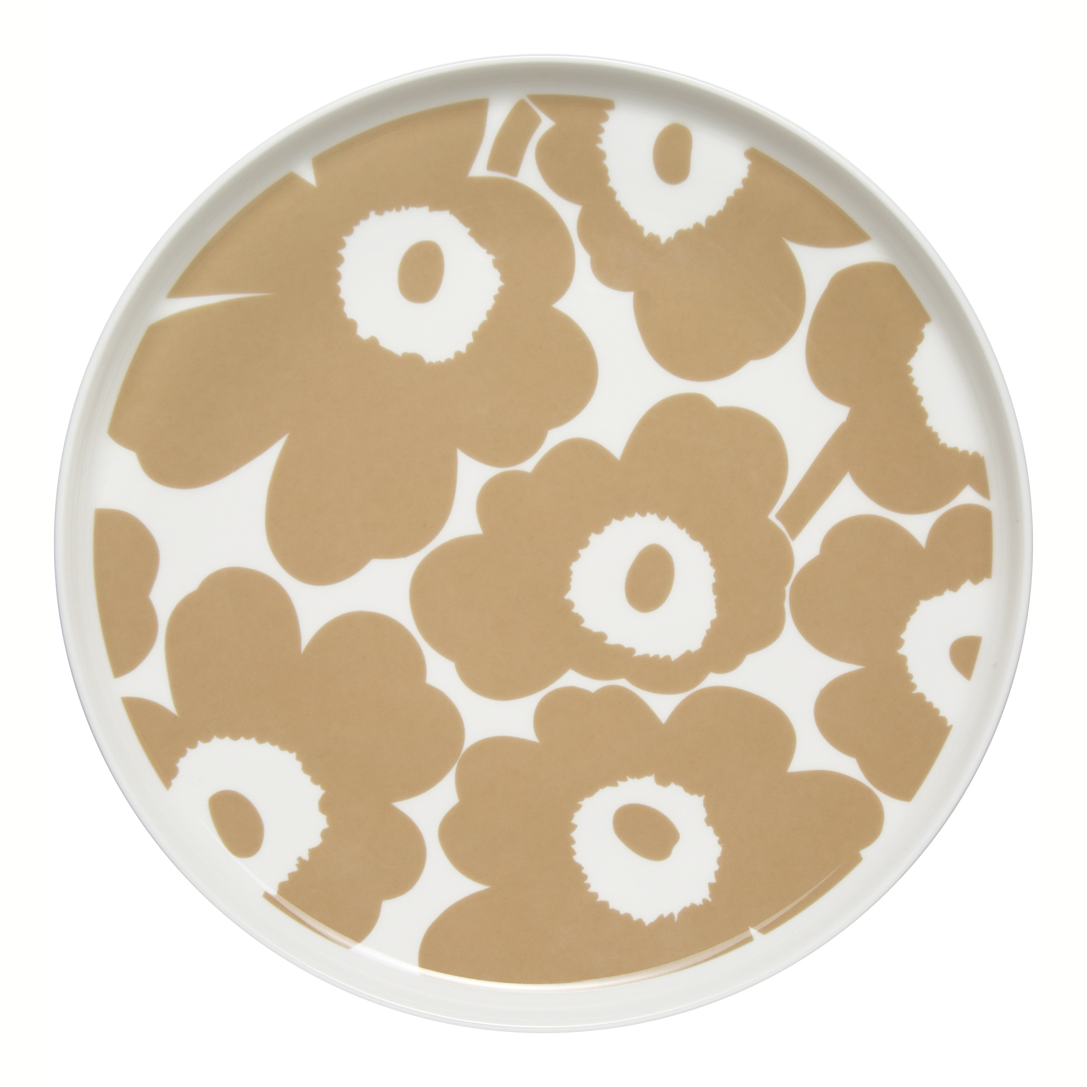 Unikko plate beige-white from Marimekko 