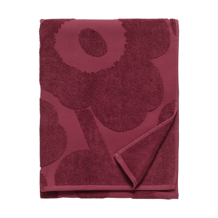 Unikko solid bath towel 70x150 cm - Dark red - Marimekko