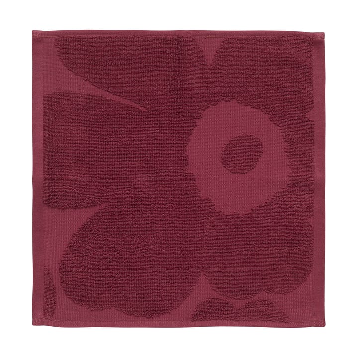 Unikko solid mini towel 32x32 cm - Dark red - Marimekko