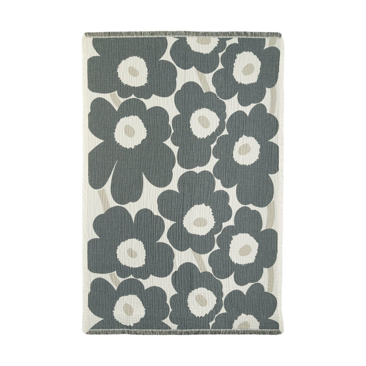 Marimekko Unikko throw 150x220 cm Off white-charcoal-sand