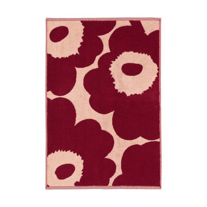 Unikko towel 50x70 cm - Pink-dark cherry - Marimekko