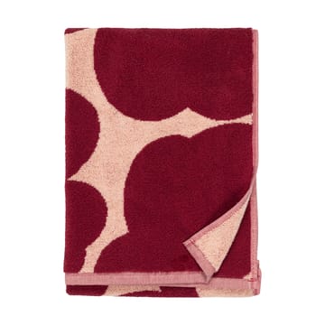 Unikko towel 50x70 cm - Pink-dark cherry - Marimekko