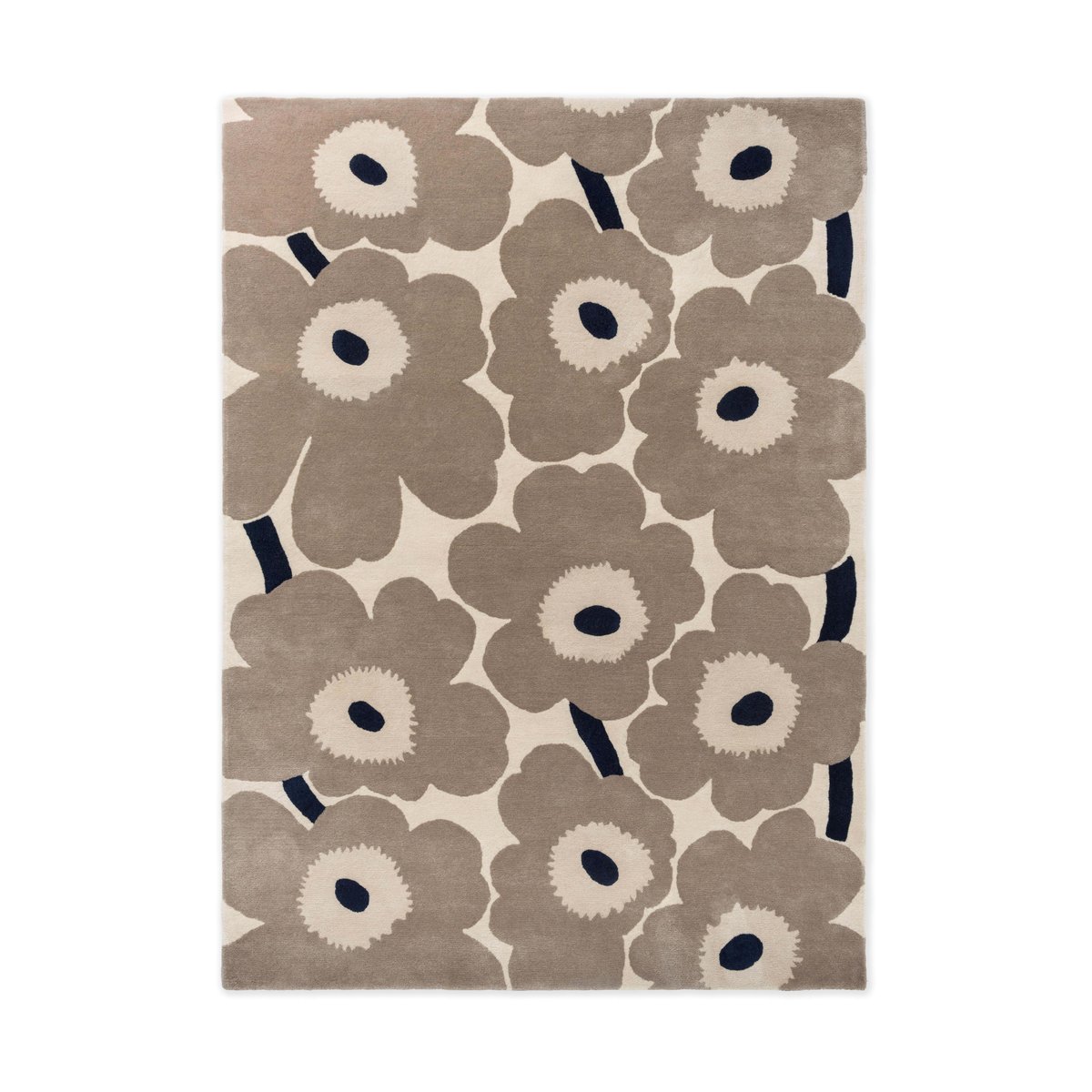 Marimekko Unikko wool rug Greige, 140x200 cm