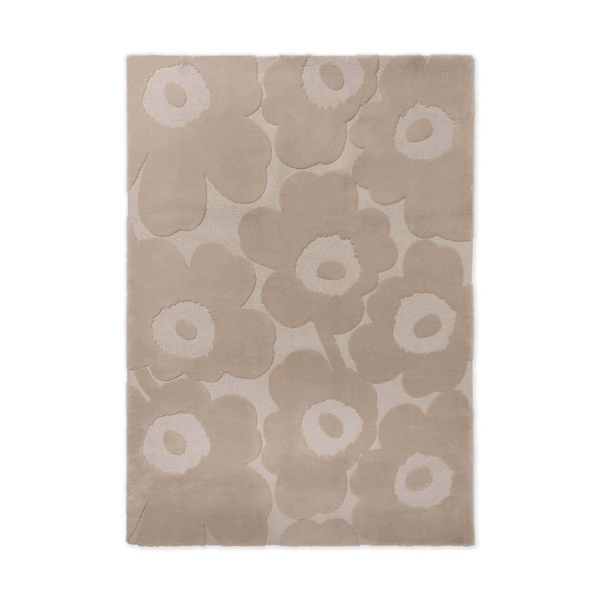 Marimekko Unikko wool rug Light beige, 140x200 cm