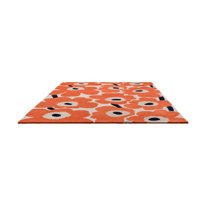 Unikko wool rug, Orange red, 200x280 cm Marimekko