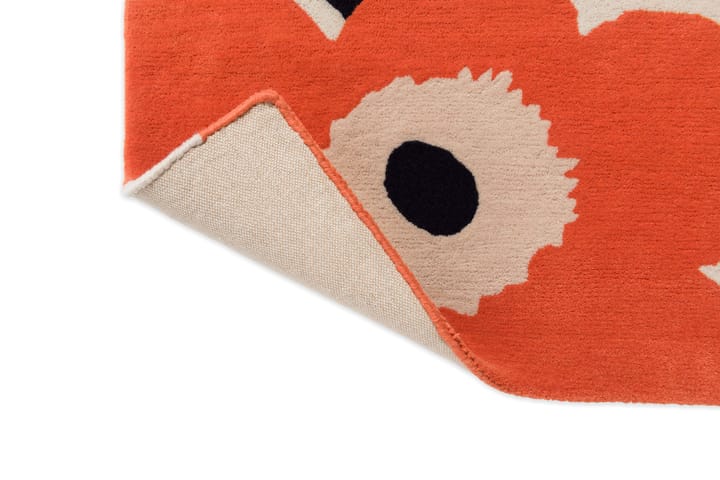 Unikko wool rug, Orange red, 200x280 cm Marimekko