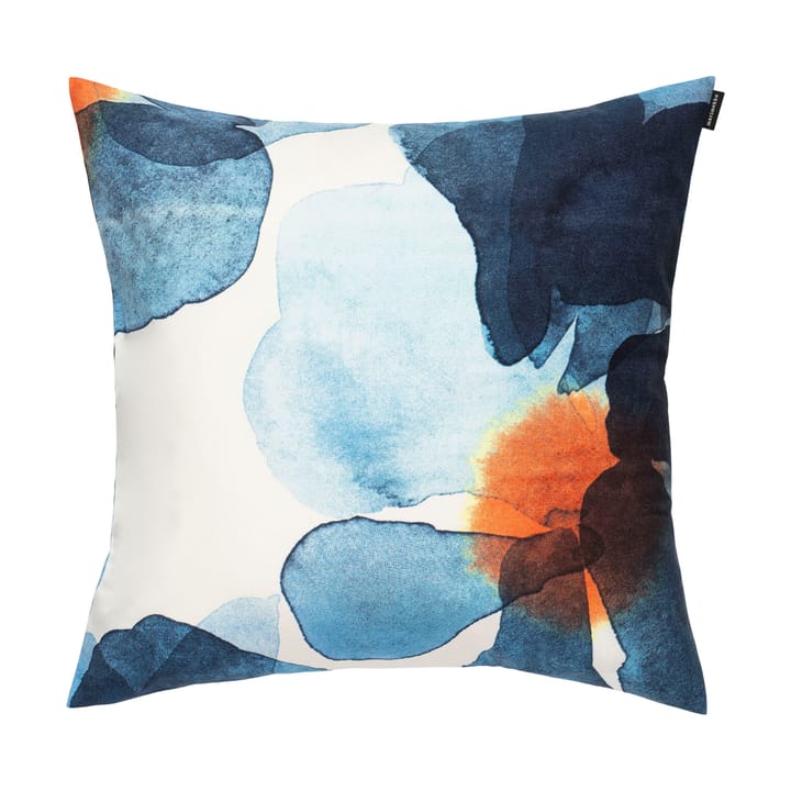 Valssi cushion cover 50x50 cm - White-dark blue-orange - Marimekko