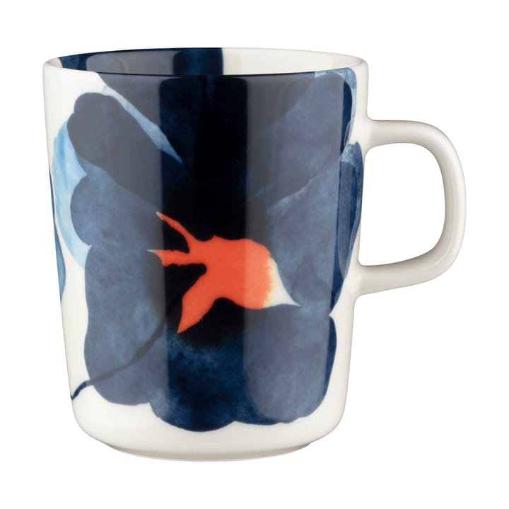 Valssi mug 25 cl - White-dark blue-orange - Marimekko