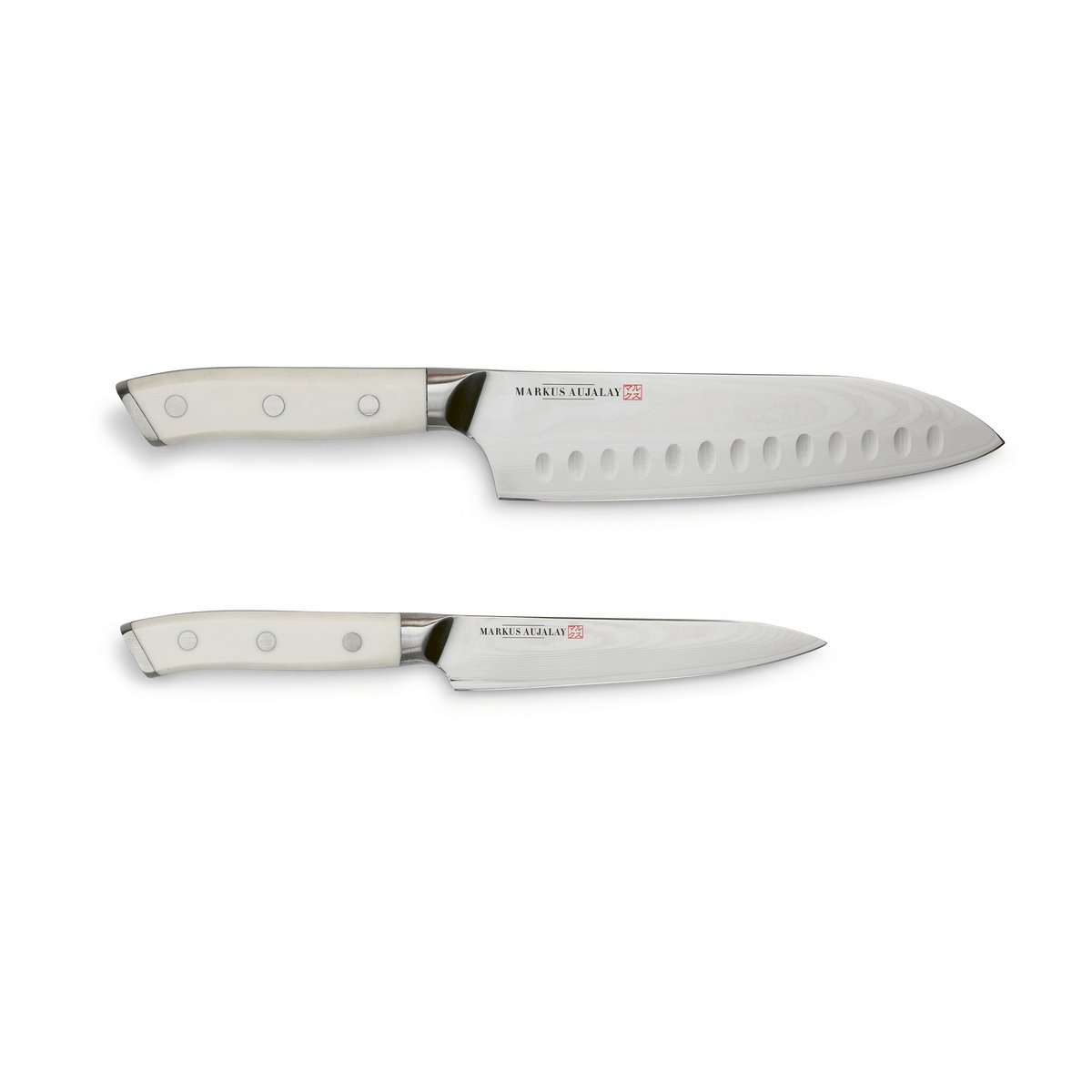 Markus Aujalay Markus Damascus Japanese knife set Japanese chef's knife and paring knife