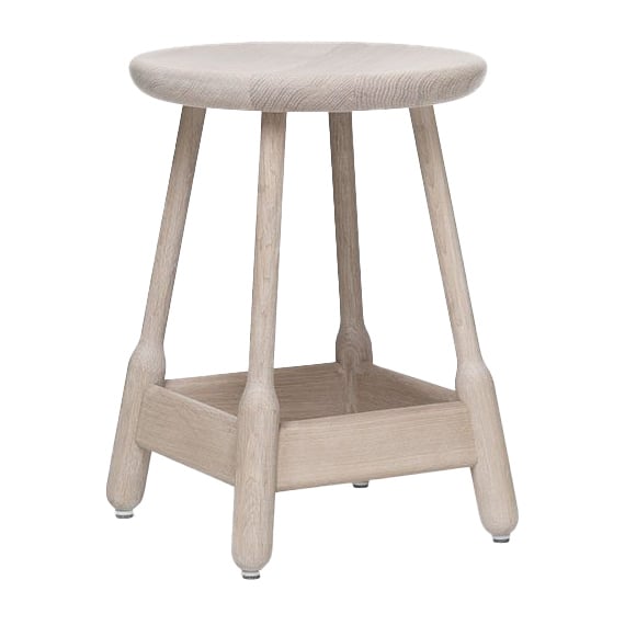 Massproductions Albert barstool 50 cm White-oiled oak