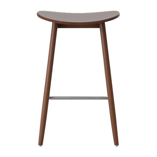 Massproductions Icha barstool 65 cm Walnut stained beech