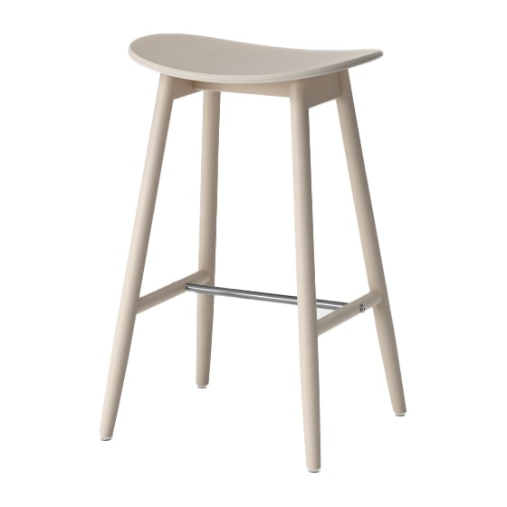 Massproductions Icha barstool 65 cm White-oiled oak