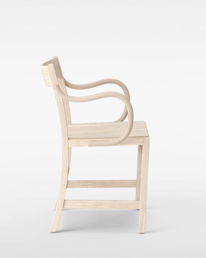 Waiter XL armchair, White-oiled beech Massproductions