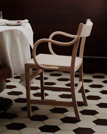 Waiter XL armchair - White-oiled beech - Massproductions