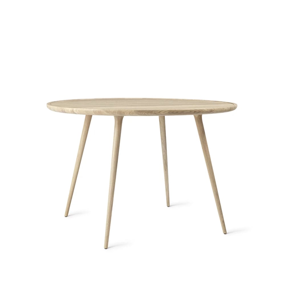 Mater Accent dining table round Oak white pigmenterad matte lacquer. ø110 cm