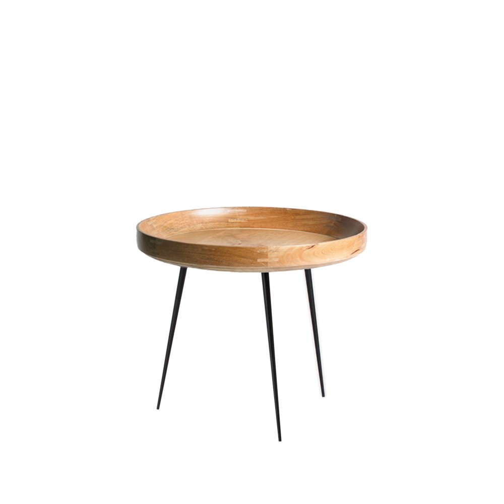 Mater Bowl Large table mango nature. black stand