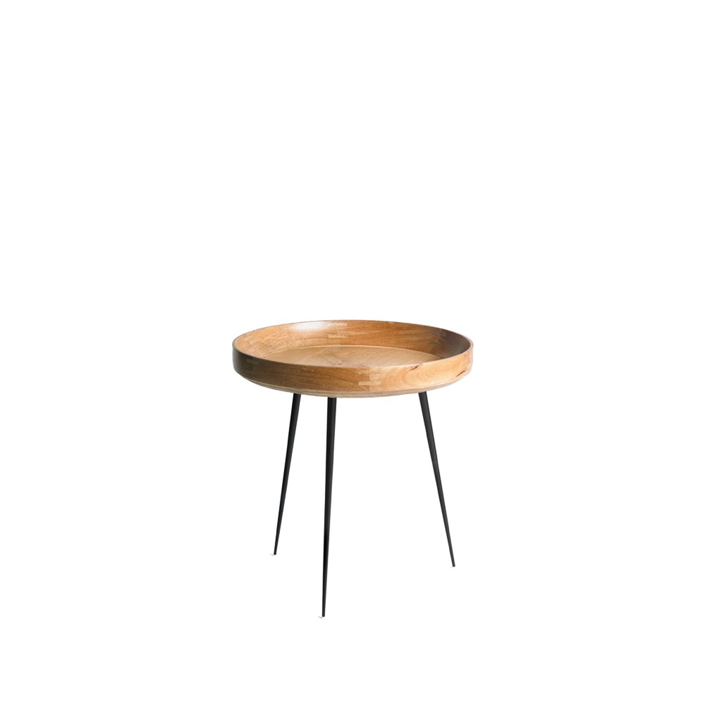 Mater Bowl Small table mango nature. black stand