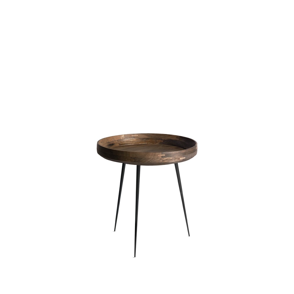 Mater Bowl Small table mango sirka grey. black stand