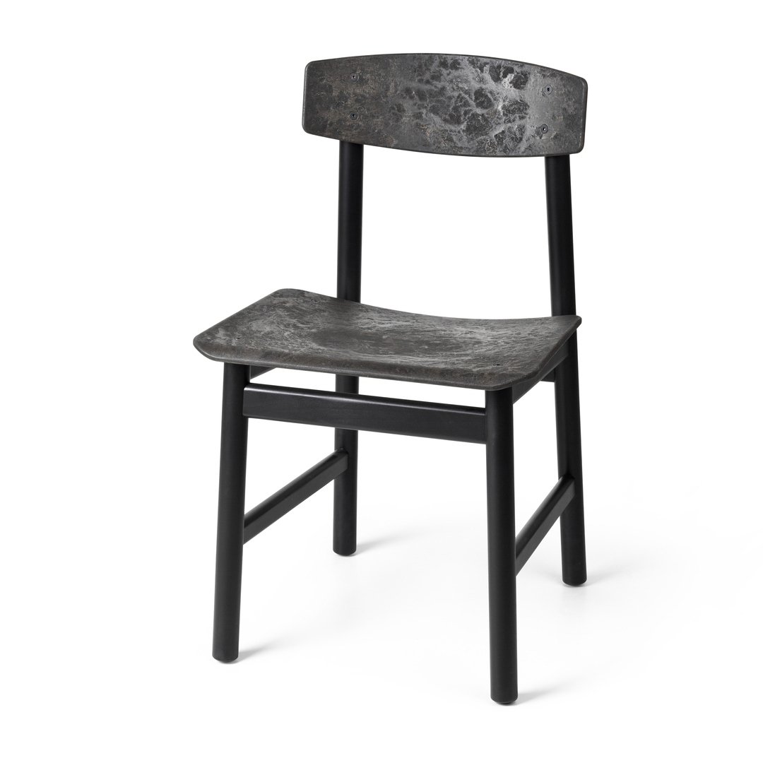 Mater Conscious BM3162 chair Black beech-coffee waste black