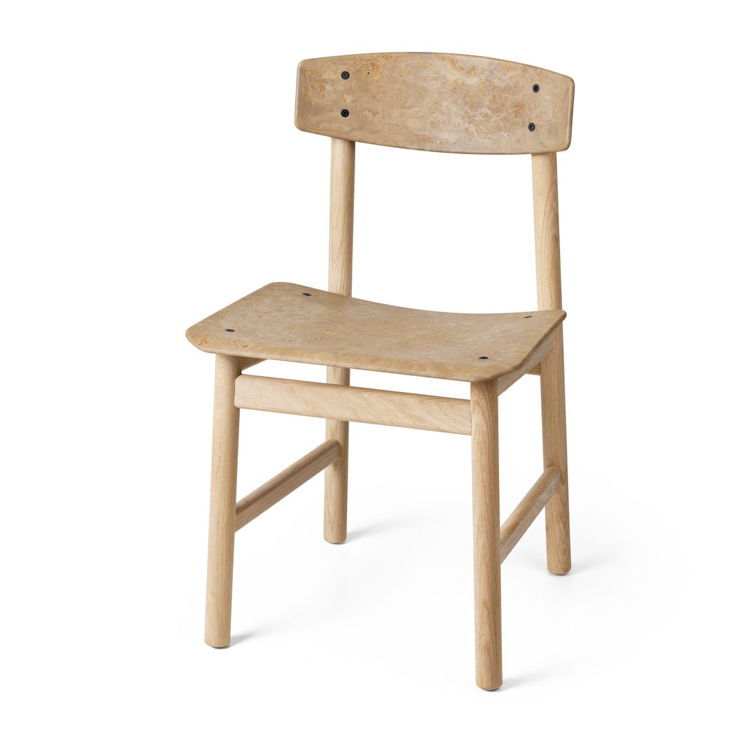 Mater Conscious BM3162 chair Soaped oak-coffee waste light