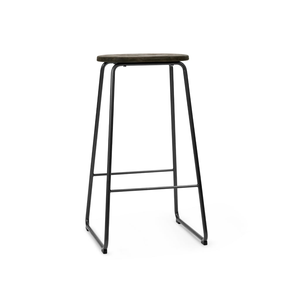 Mater Earth bar stool Coffee. h.69. black steel stand