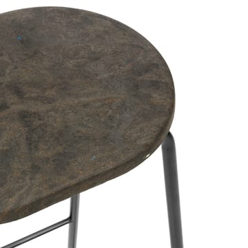 Earth bar stool - Coffee. h.69. black steel stand - Mater