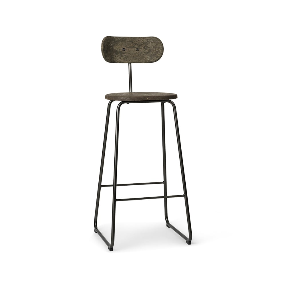 Mater Earth bar stool Coffee. h.74. black steel stand