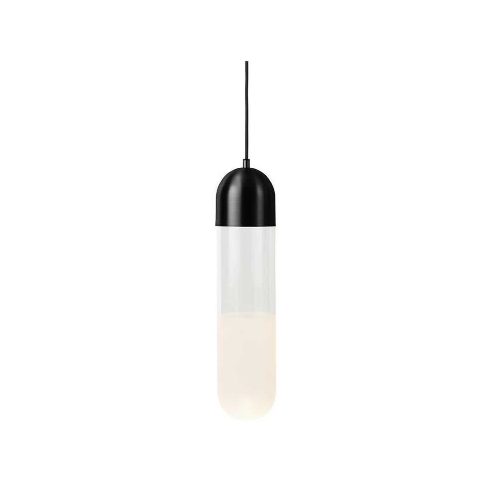 Mater Firefly pendant lamp Black. glass/sand blasted glass screen