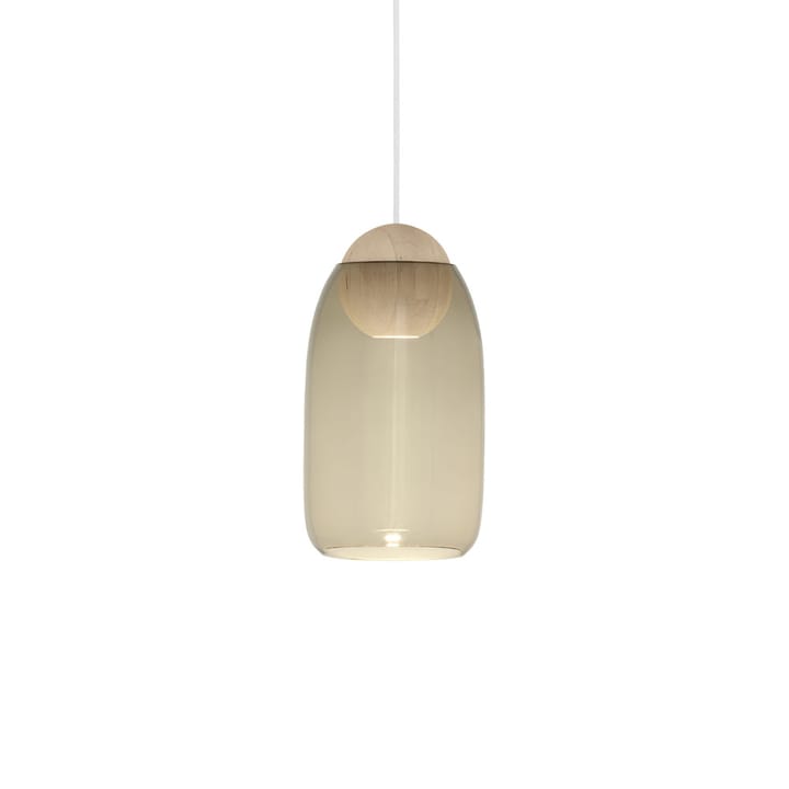 Liuku Ball pendant lamp - Smoked glass. matt lacquered lind - Mater