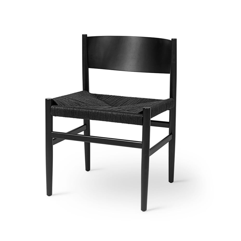 Mater Nestor stool beech black stained, black seat