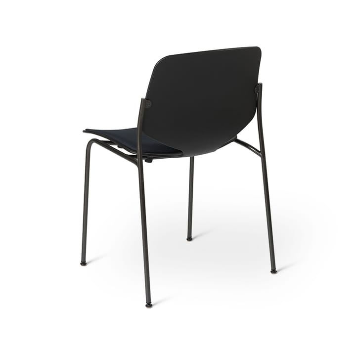 Nova Sea chair, Fabric cura 60111 black. black steel stand Mater