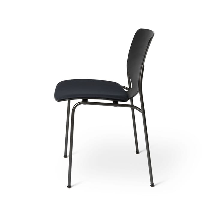 Nova Sea chair, Fabric cura 60111 black. black steel stand Mater