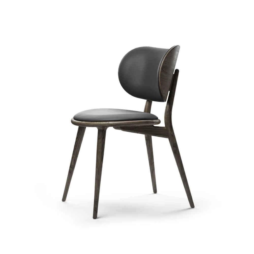 Mater The Dining Chair chair leather black, sirka grey oak stand