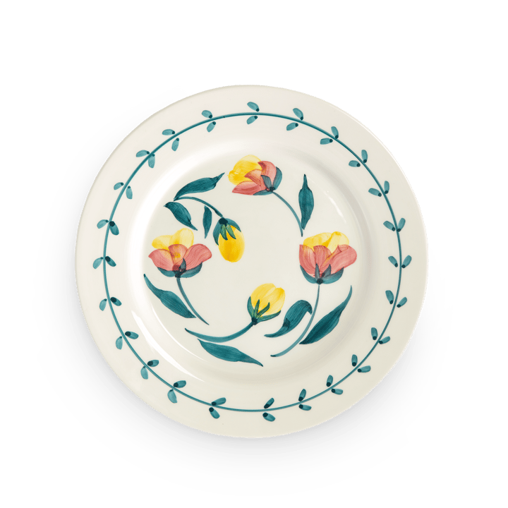 Flowers tulips dinner plate Ø28 cm, White Mateus