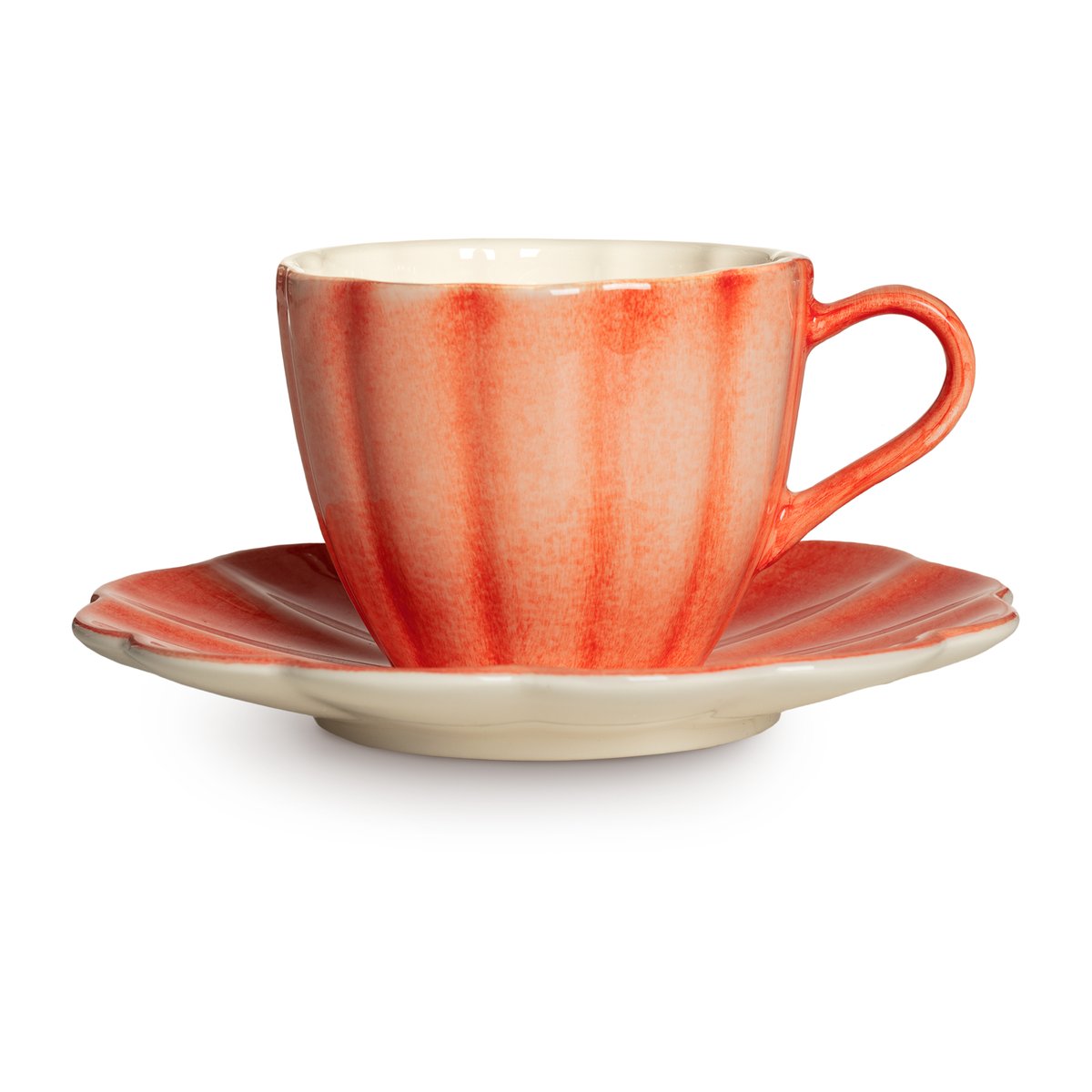 Mateus Oyster cup with saucer 25 cl Orange | Scandinavian Design | Coffee cups | Orange