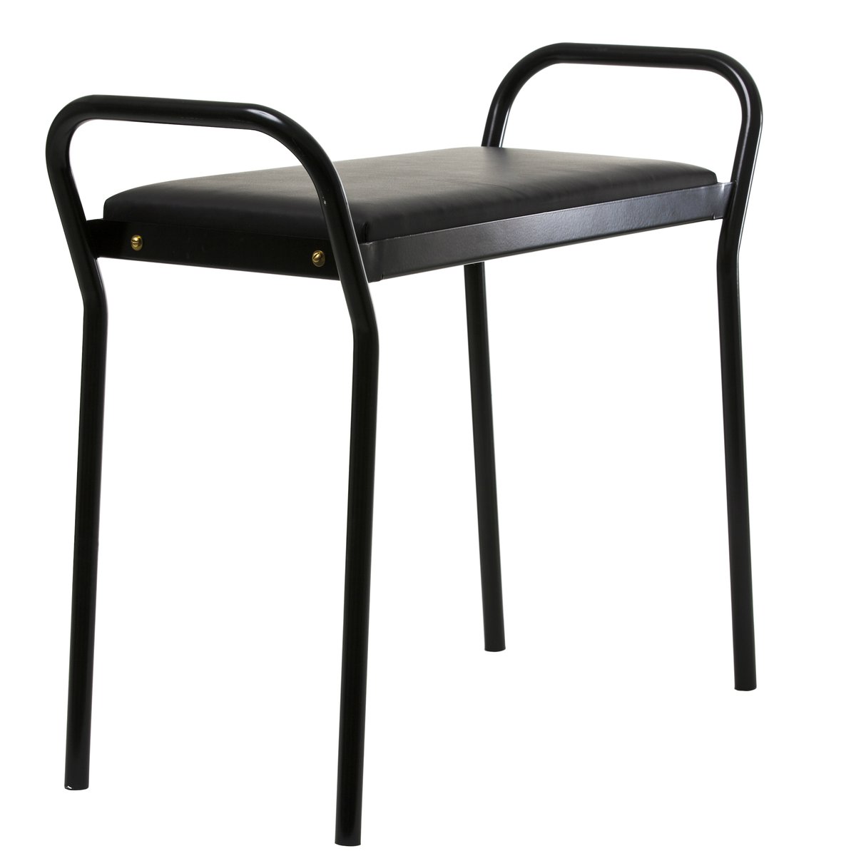 Maze Around stool Black-black leather