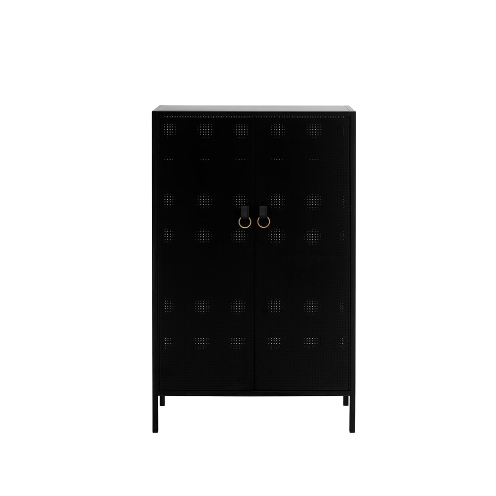 Maze Francis cabinet Black. black leather