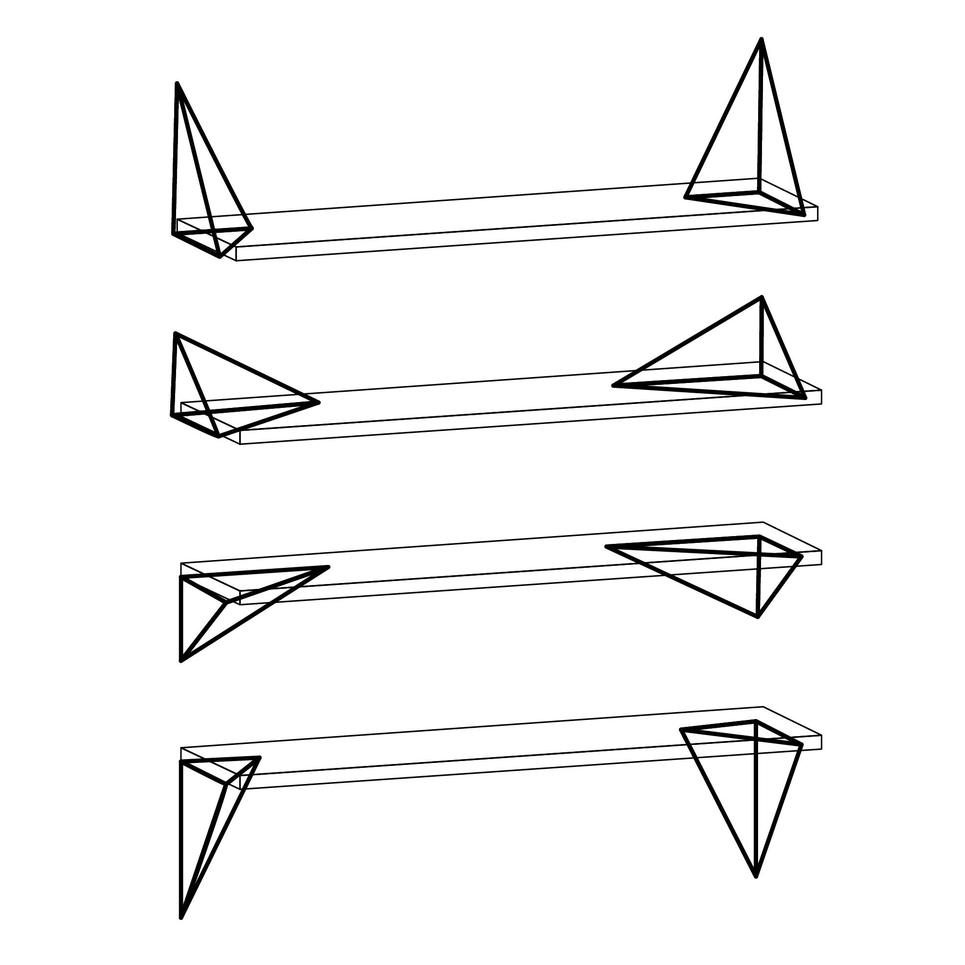 Pythagoras brackets, 2-pack from Maze - NordicNest.com