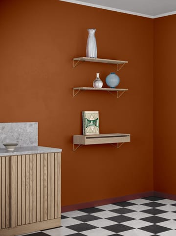 Pythagoras Bundle C shelving system oak-brass - undefined - Maze