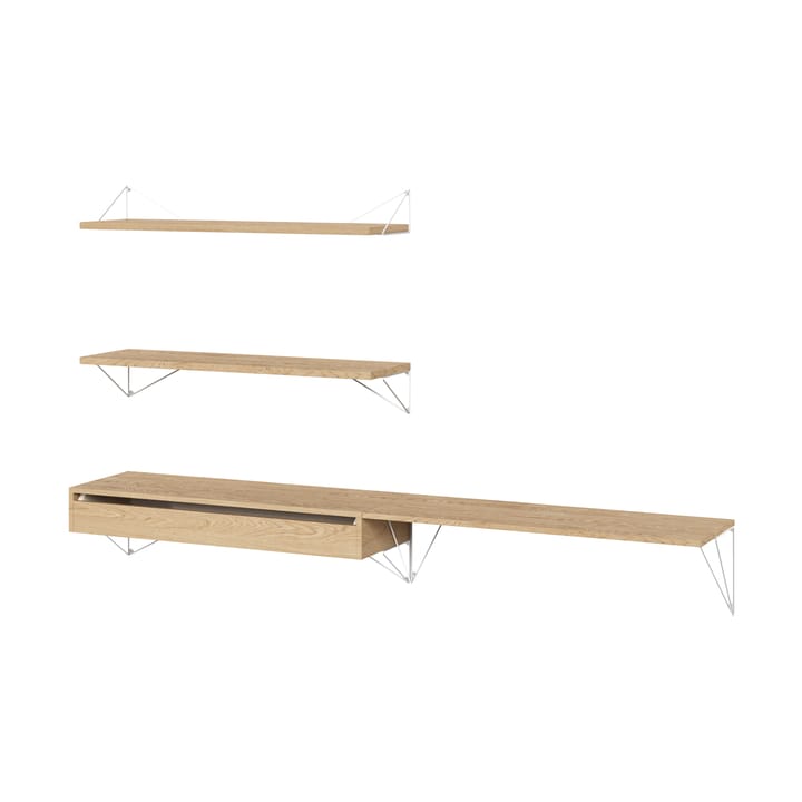 Pythagoras Bundle D shelving system oak-white - undefined - Maze