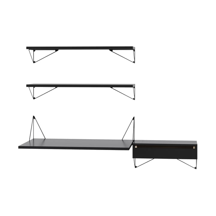 Pythagoras Bundle E shelving system black-black - undefined - Maze