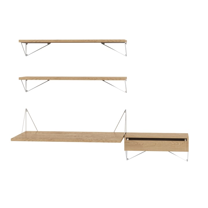 Pythagoras Bundle E shelving system oak-white - undefined - Maze