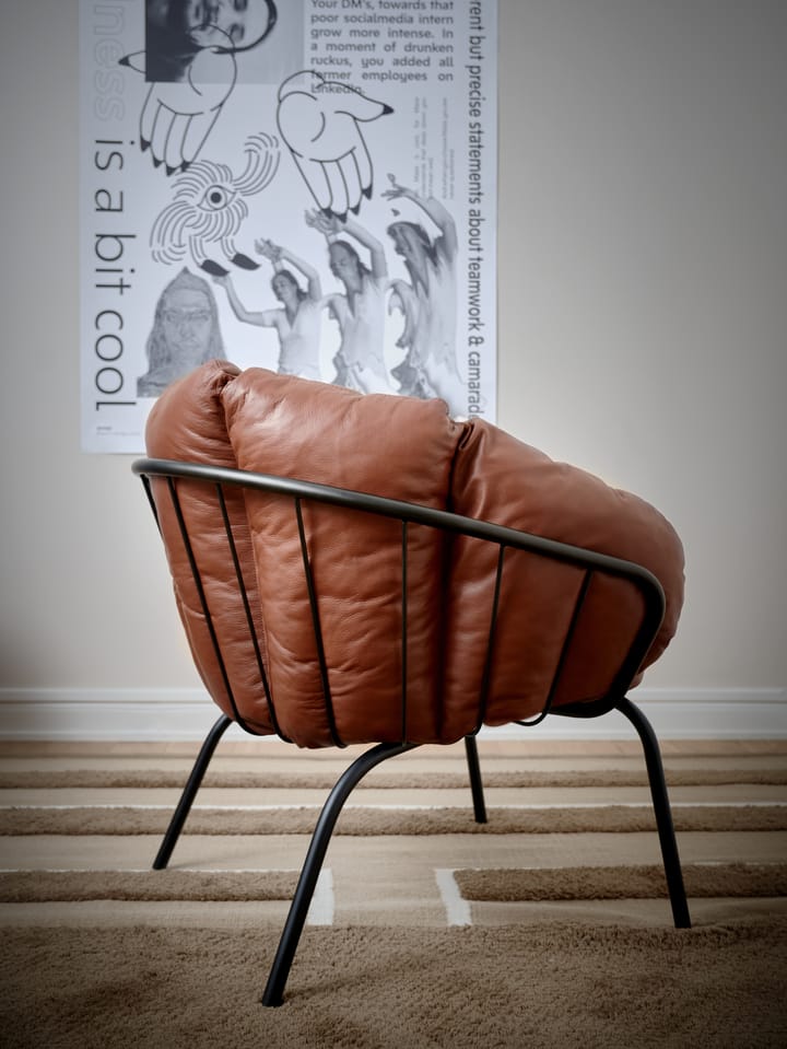 Same Easy armchair, Black-brown Maze