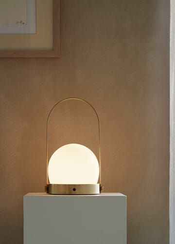 Carrie portable table lamp - brushed brass - MENU