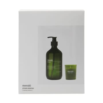 Meraki gift set hand soap and scented candle - Anti-odor green herbal - Meraki