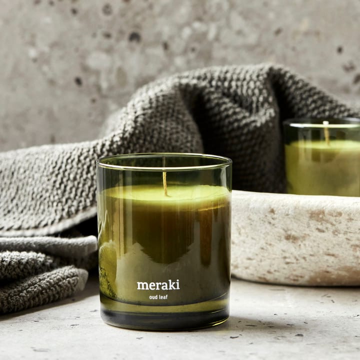 Meraki scented candle, 35 hours, Oud leaf Meraki