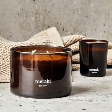 Meraki scented candle, 60 hours - Dark wood - Meraki